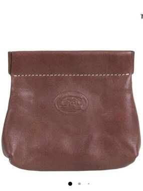 Genuine leather Tony Perotti Italico 1615 cognac coin purse vintage organizer